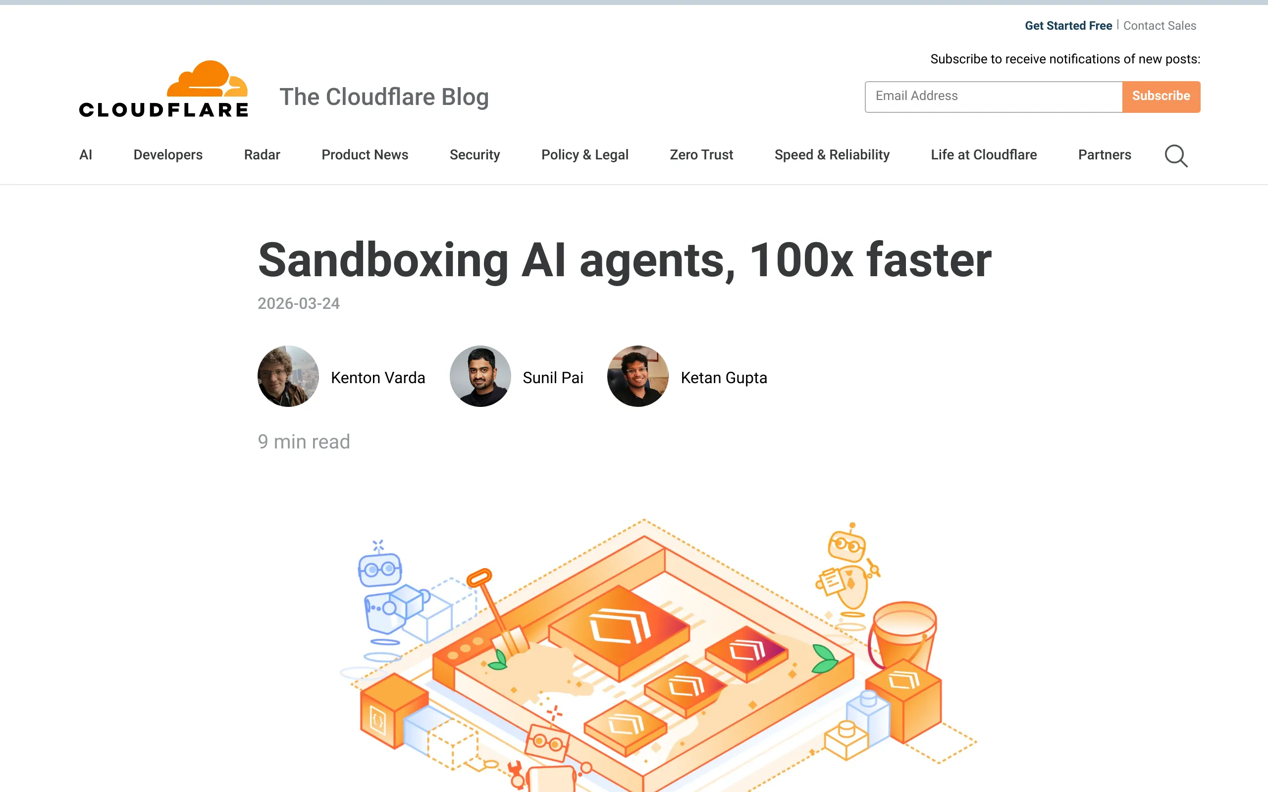 Cloudflare Dynamic Workers blog