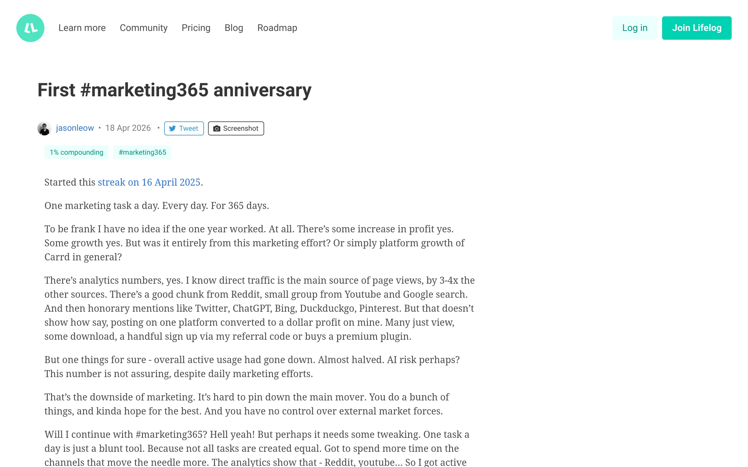 Marketing365 anniversary post