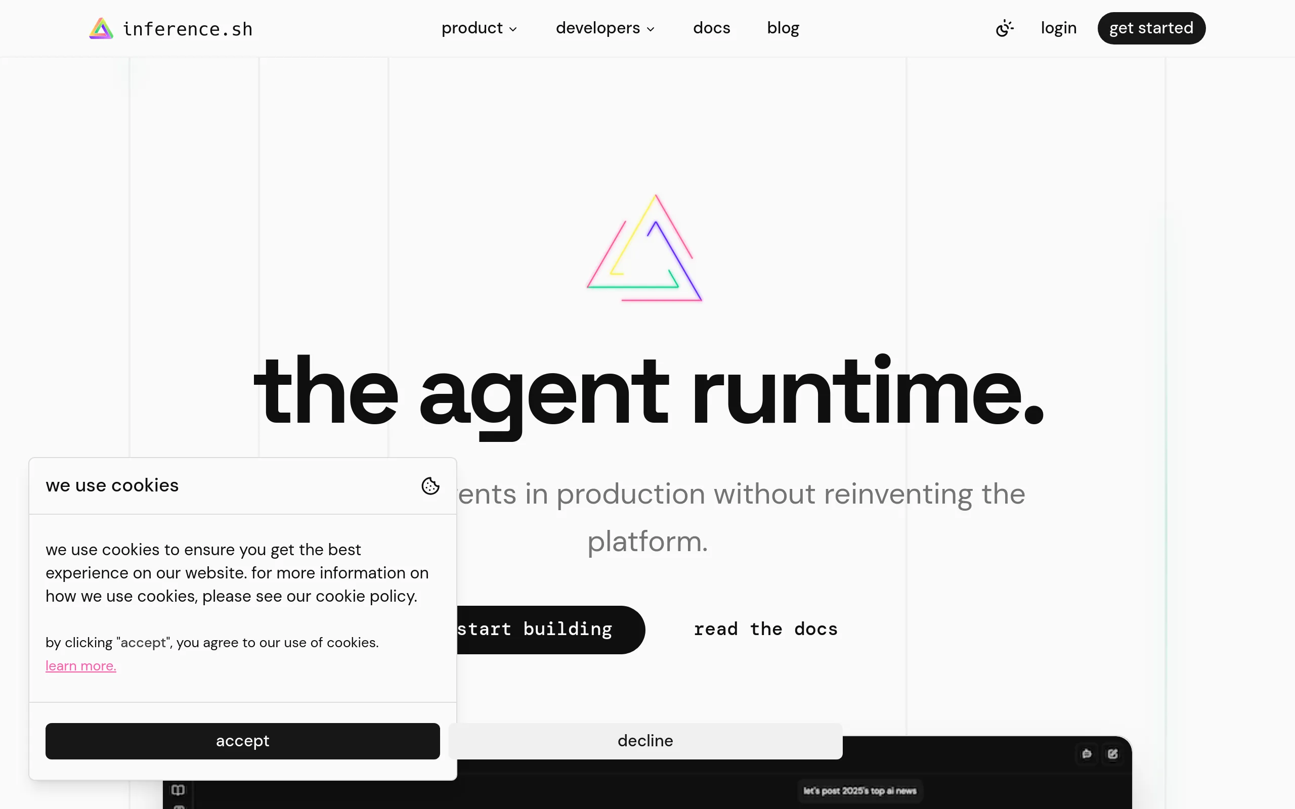 inference.sh homepage