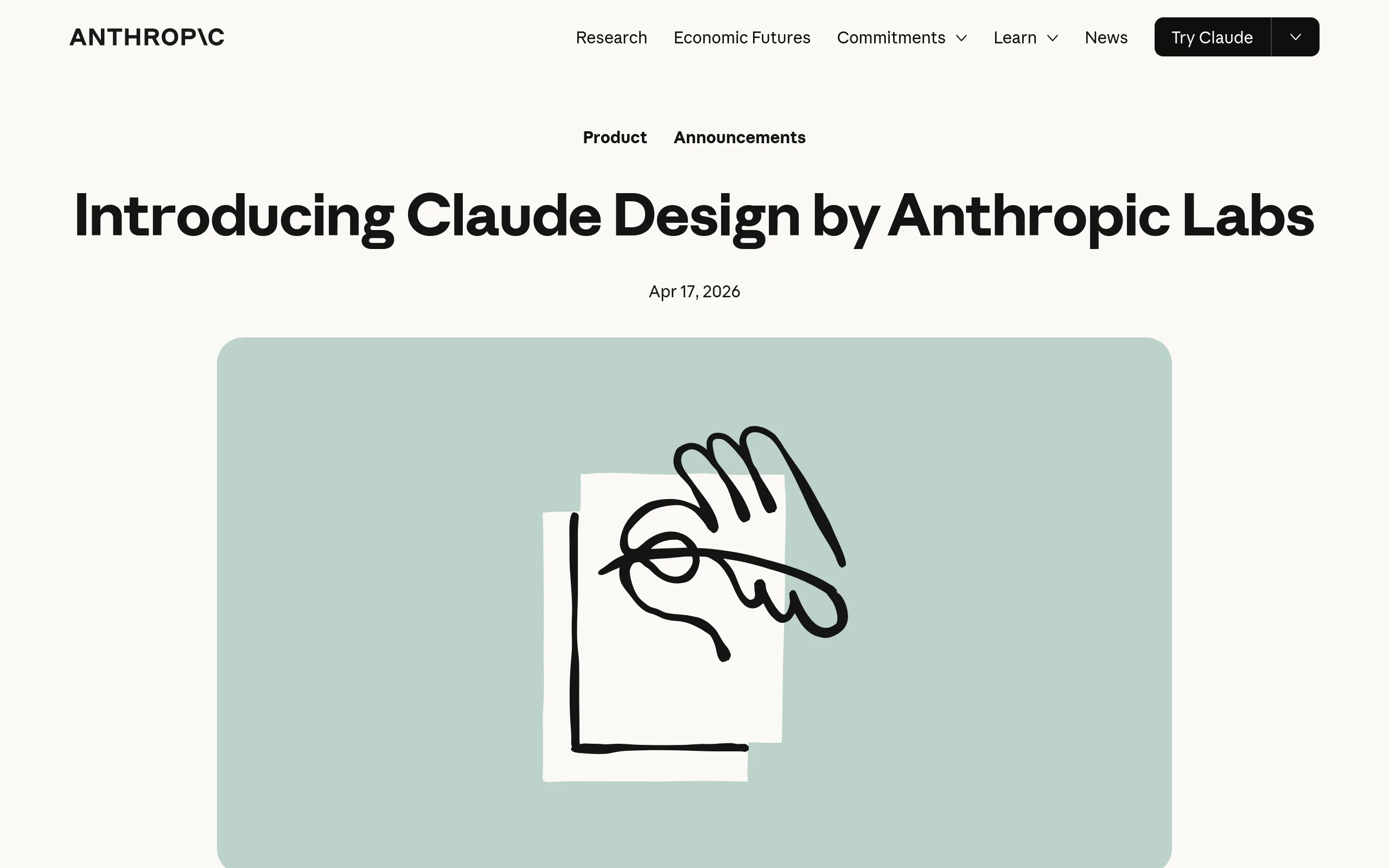 Claude Design announcement