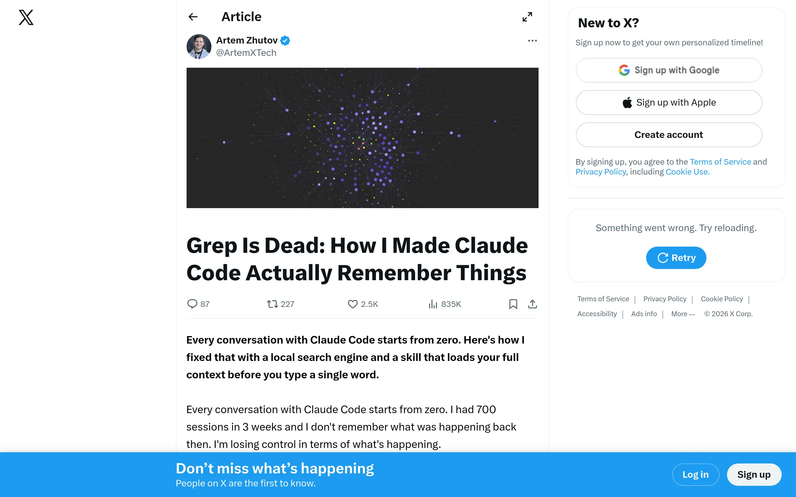 Artem's Grep Is Dead article