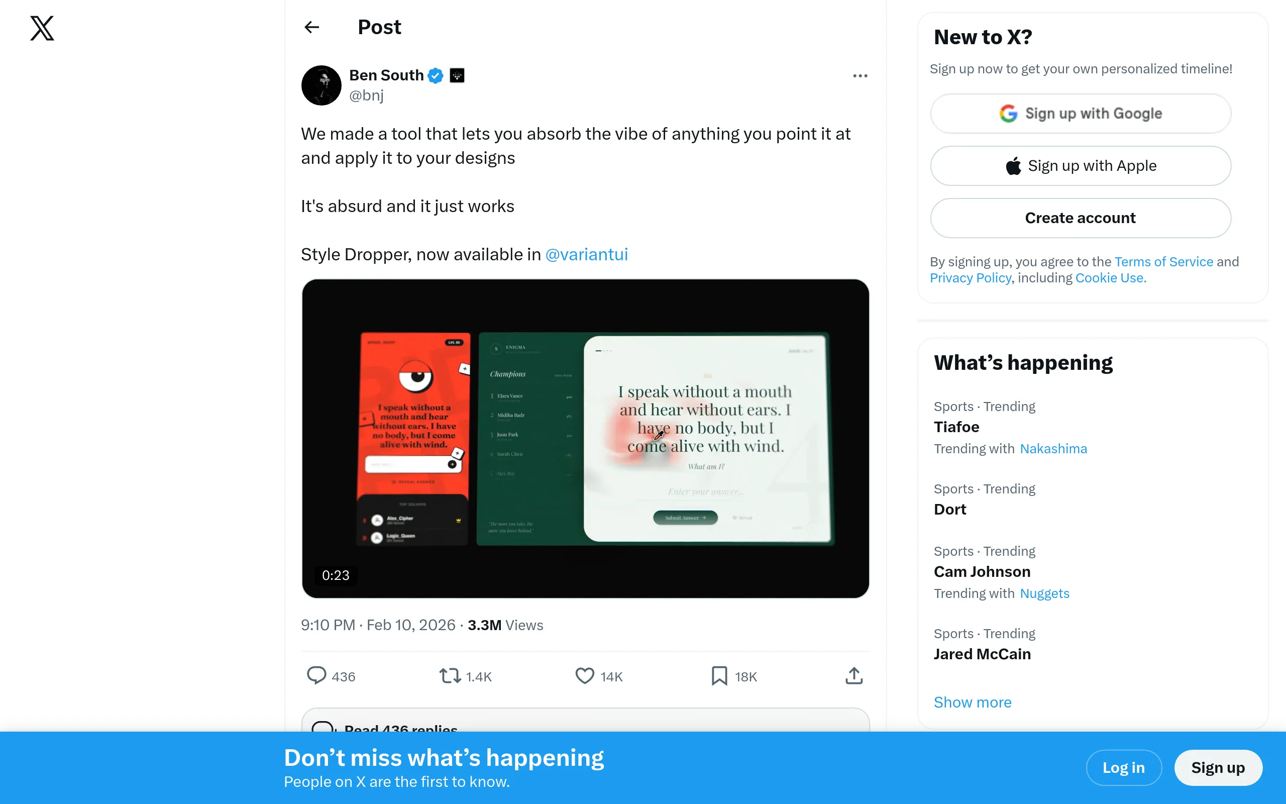Variant Style Dropper announcement